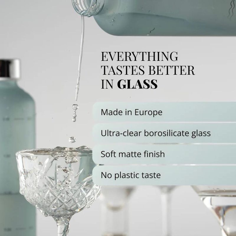 Drikkeflaske i Glass - Water O'clock (750 ml)