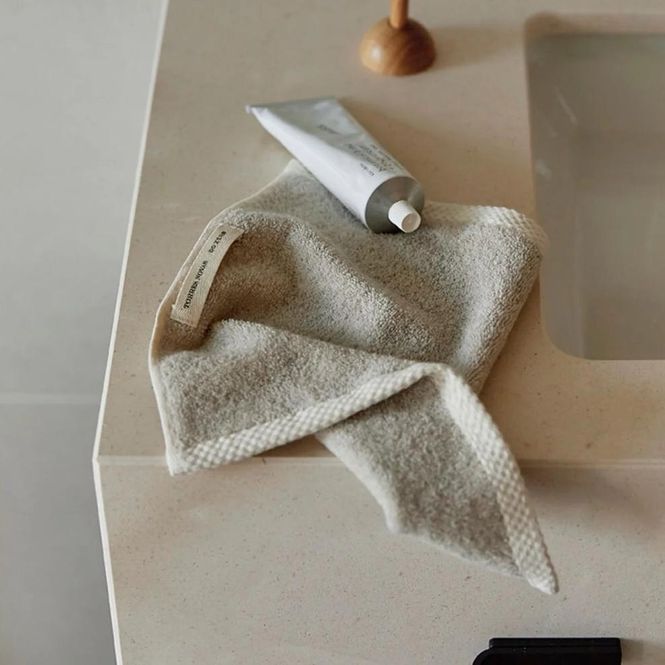 Hovedbilde Ansiktshåndkle Grå - Økologisk Bomull (30x30 cm)