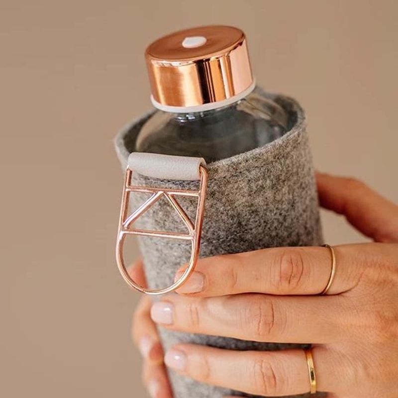 Drikkeflaske i Glass - Rose Gold (750 ml)