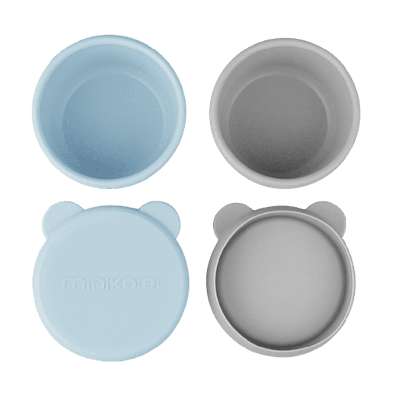 Silikonskål med Lokk 2-pk - Food-grade Silikon