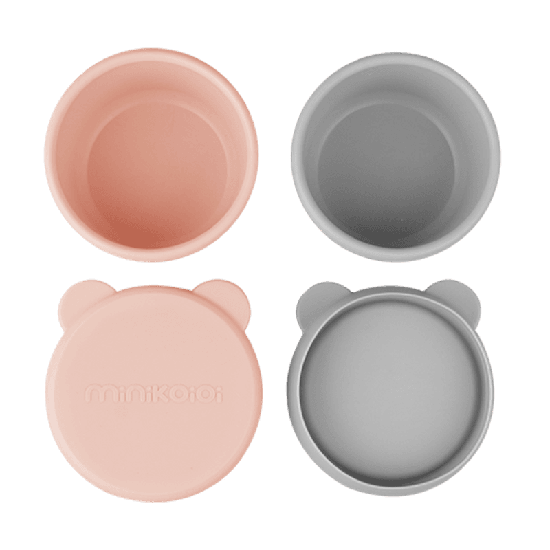Silikonskål med Lokk 2-pk - Food-grade Silikon