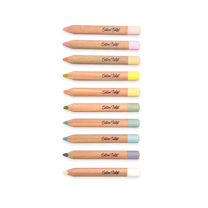 Akvarellblyanter - Pastellfarger (10 stk) | Cotton Twist