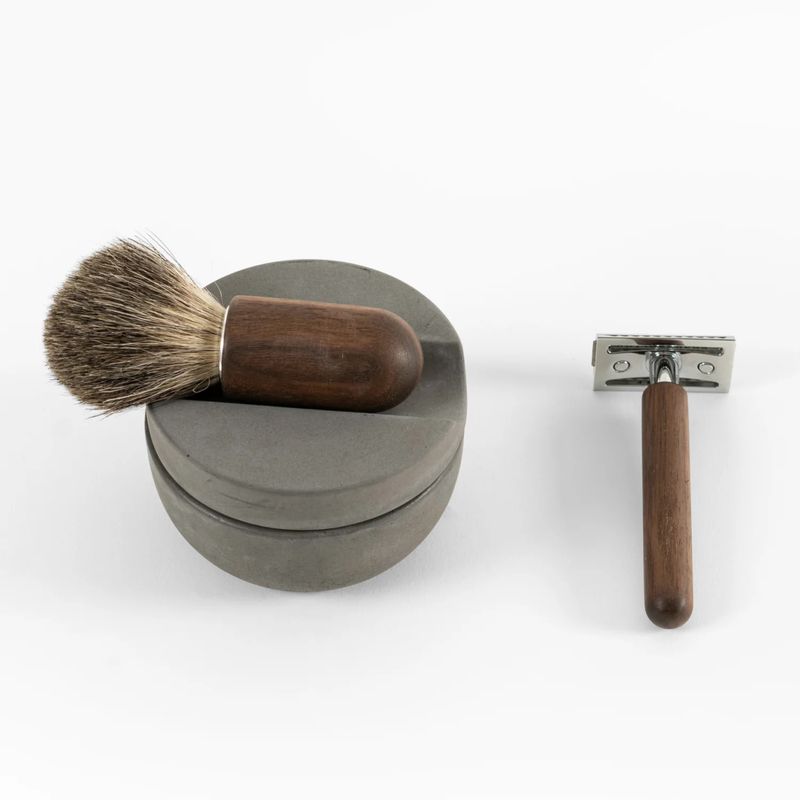 Klassisk Barberingssett - Barberhøvel og -Kost