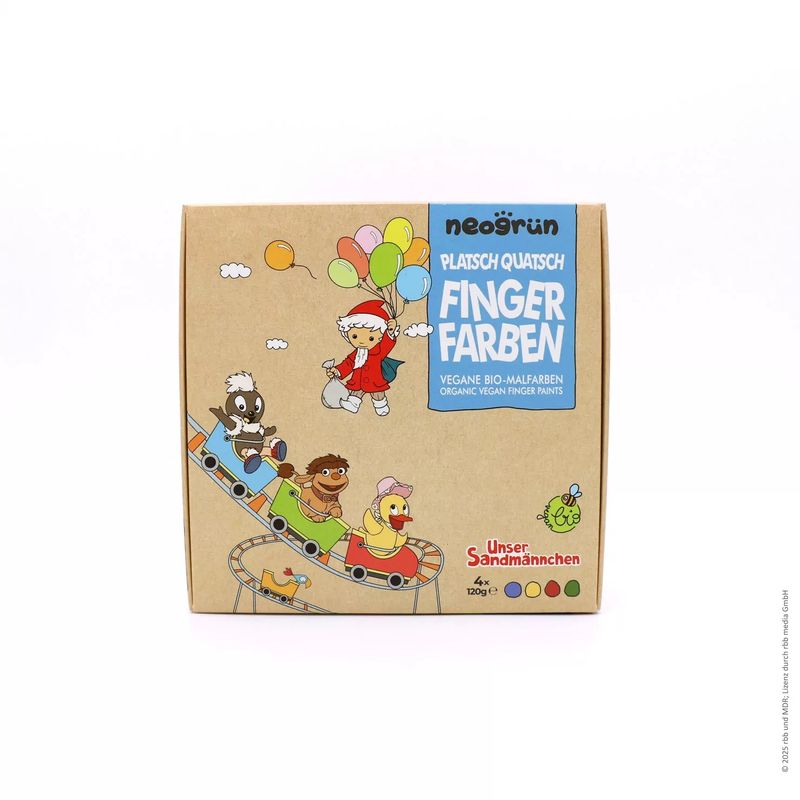 Vegansk Fingermaling (4-pk) - Sandmann Edition